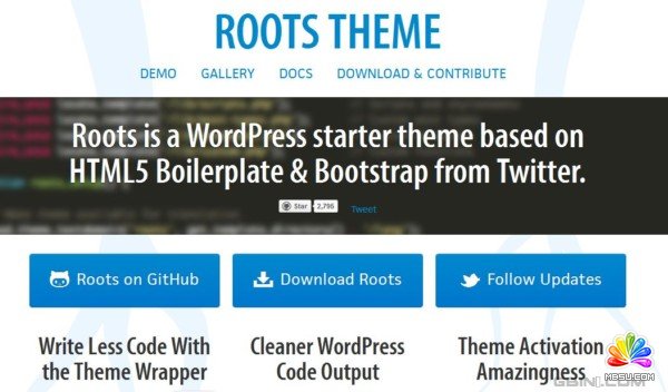 使用HTML5 Boilerplateh和bootstrap開發(fā)的免費wordpress基礎主題 - Roots