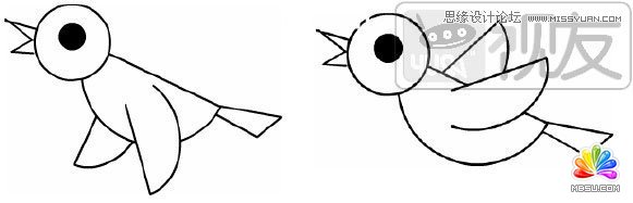 Flash教程:制作卡通風格的飛舞小鳥,PS教程,思緣教程網
